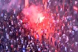 شورش در جشن قهرمانی فرانسوی‌ها