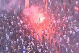 شورش در جشن قهرمانی فرانسوی‌ها