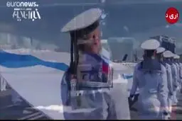 کشتی های جنگی روس‌ها درحضور پوتین به نمایش در آمدند