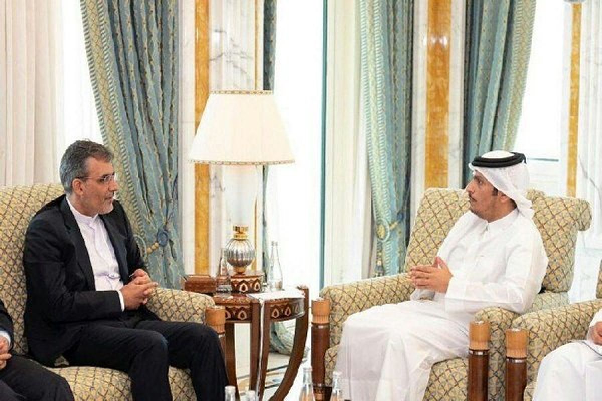 جابری انصاری با وزیر امور خارجه قطر دیدار و گفتگو کرد