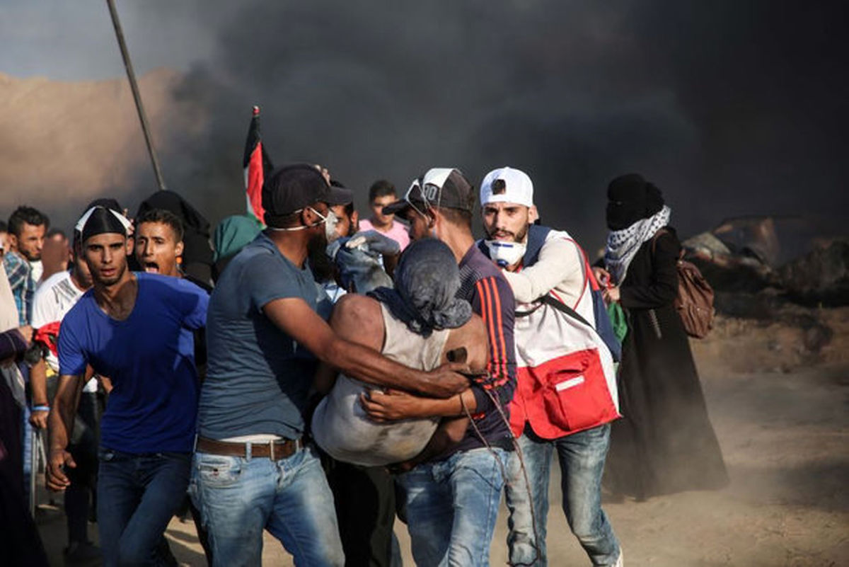 تداوم تظاهرات بازگشت در نوار غزه/ ۵۲ زخمی تا این لحظه