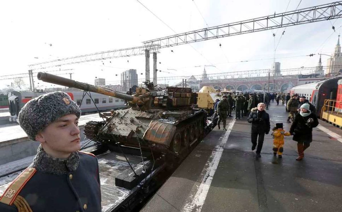 قطار موزه غنایم جنگی سوریه در روسیه به حرکت درآمد