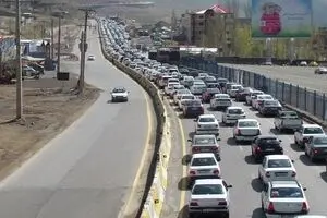 بارش برف در اردبیل/ترافیک سنگین در کرج- قزوین و قزوین-رشت