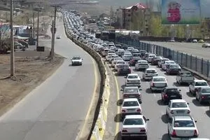 بارش برف در اردبیل/ترافیک سنگین در کرج- قزوین و قزوین-رشت