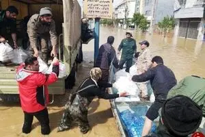 کمک نیروهای جهادی و بسیج به سیل زدگان گلستان +تصاویر