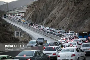 ترافیک سنگین در محورهای چالوس و هراز