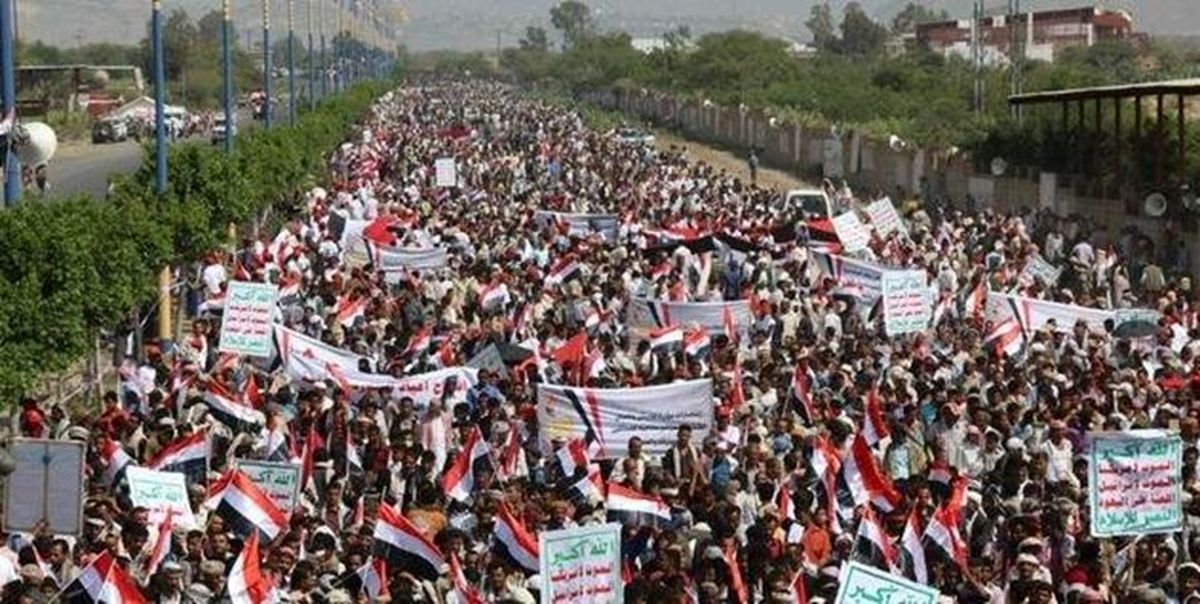 تظاهرات میلیونی یمنی‌ها در چهارمین سالگرد جنگ علیه یمن