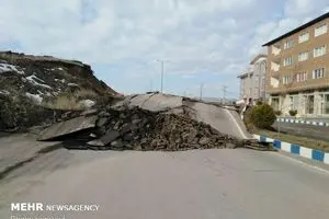 رانش زمین در جاده کن سولقان