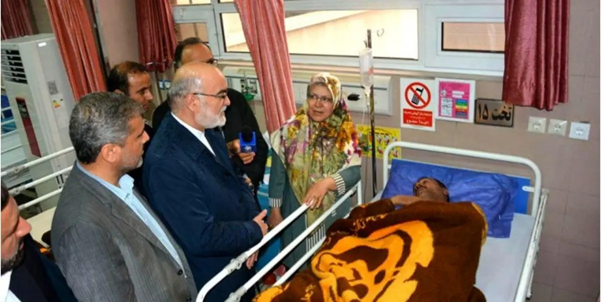 عیادت رییس سازمان بازرسی از مصدومان حادثه سیل شیراز