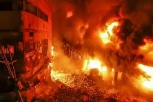 آتش سوزی مهیب در پایتخت بنگلادش