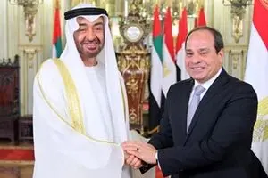 دیدار ولی‌عهد ابوظبی با رئیس‌جمهور مصر