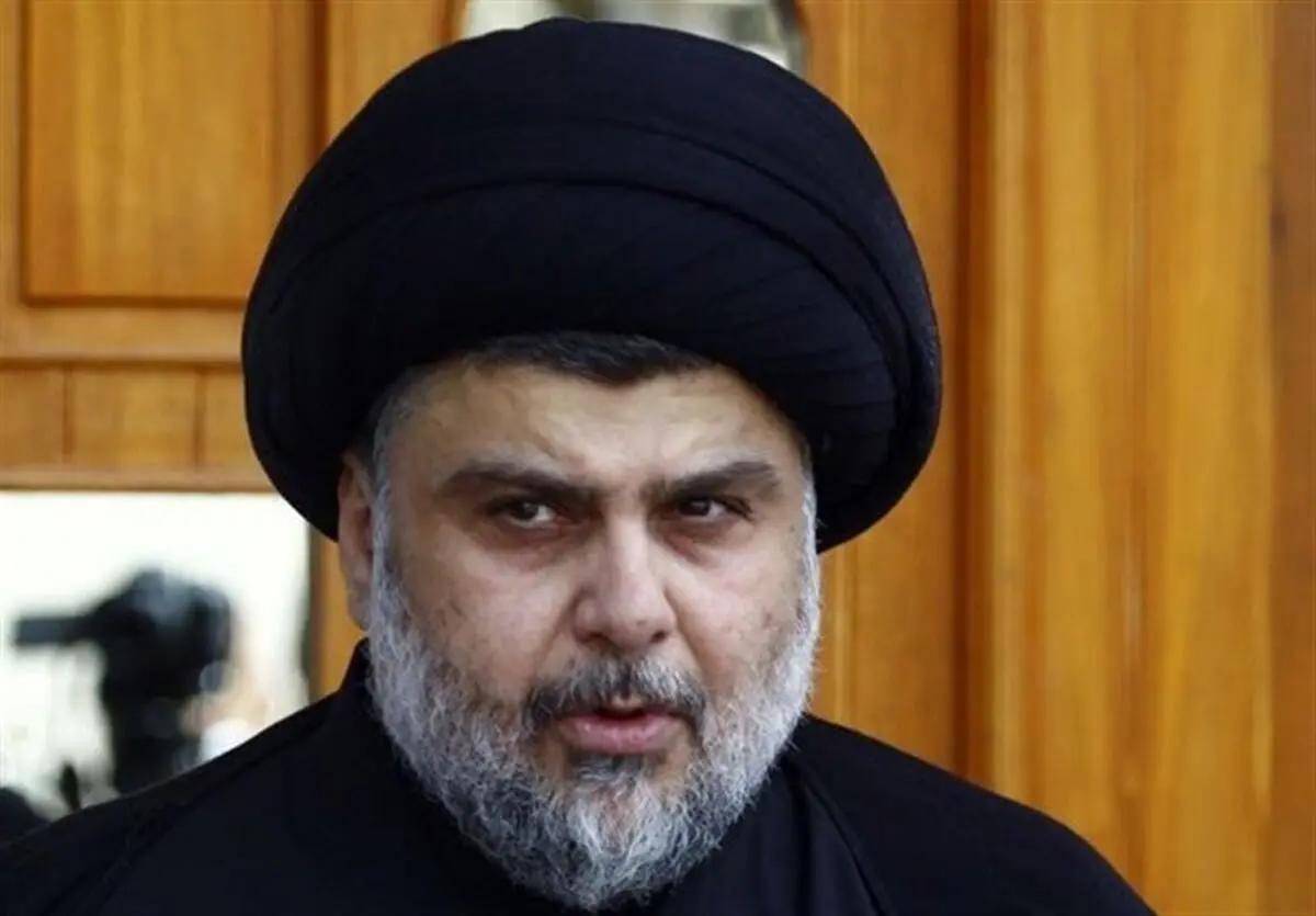 «مقتدی صدر»با عصا بازگشت + تصاویر