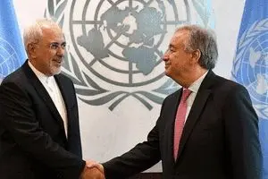 دیدار ظریف با دبیرکل سازمان ملل