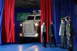 خودروی نظامی ضدمین و ضدکمین «رعد» رونمایی شد