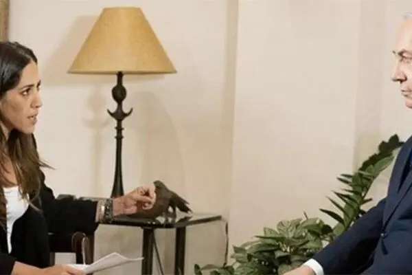 اقدام عجیب نتانیاهو هنگام یک مصاحبه تلویزیونی