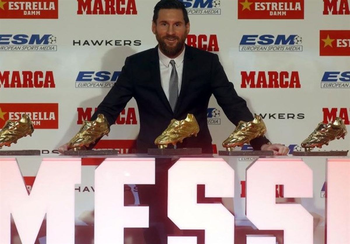 فوتبال جهان| مسی پس از دریافت کفش طلای پنجم: تصور کسب هیچ یک از این افتخارات را نمی‌کردم