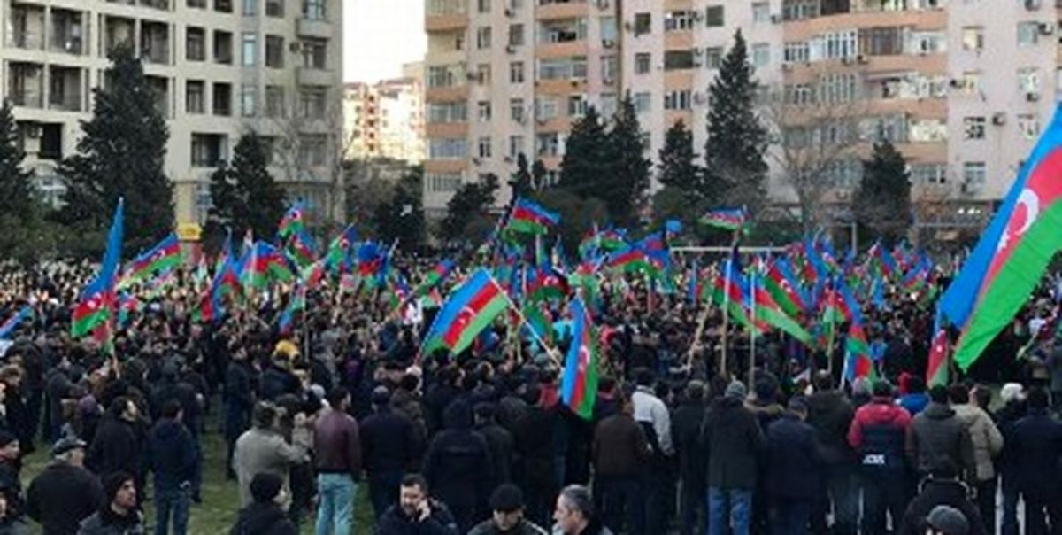 برگزاری تظاهرات گسترده در باکو
