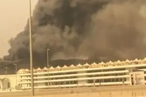 آتش‌سوزی مهیب درایستگاه قطار شهر جده عربستان