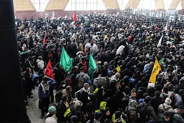 ازدحام زائران اربعین در مرز شلمچه