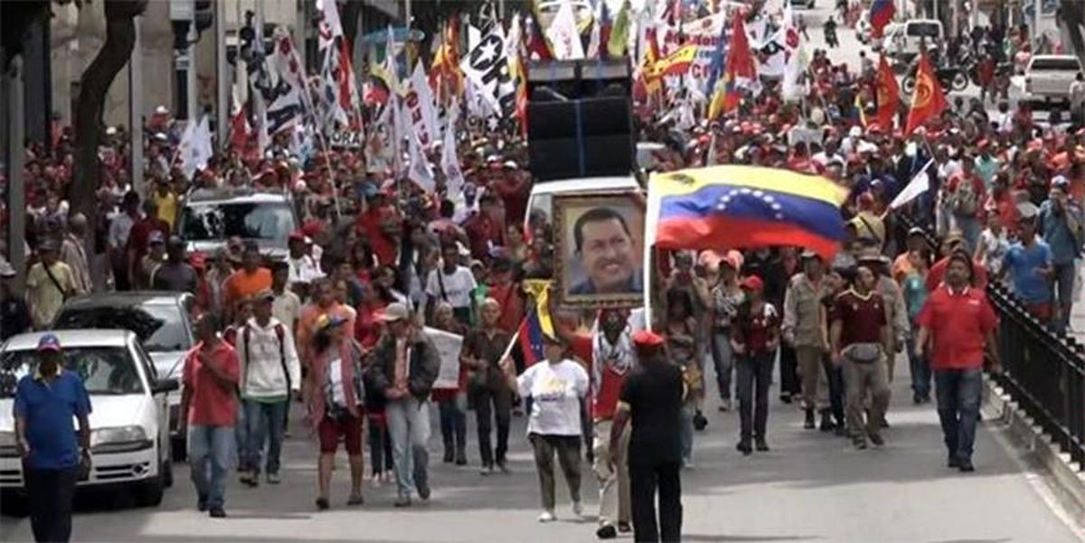 برگزاری راهپیمایی حمایت از «مادورو» در ونزوئلا