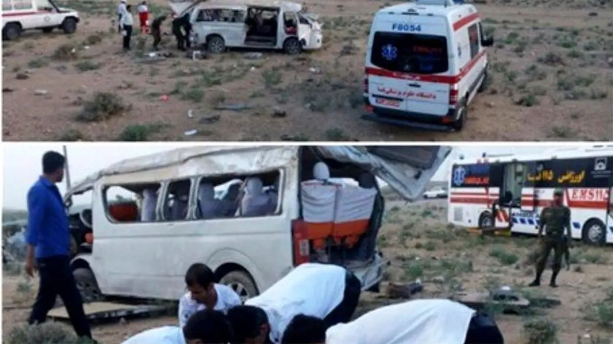 واژگونی مینی‌بوس حامل دانش‌آموزان با ۱۰ مجروح در نیک‌شهر