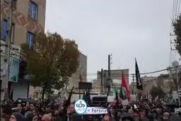 فیلم: تشییع پیکر مطهر دو شهید مدافع امنیت در ملارد و شهریار