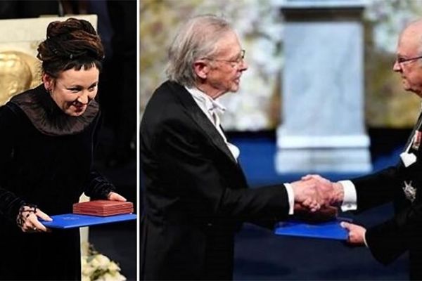 برندگان نوبل ادبیات جوایزشان را دریافت کردند