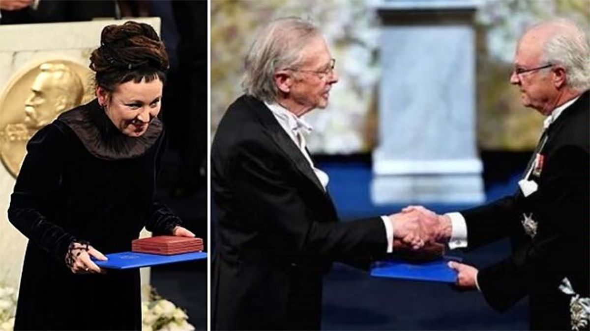 برندگان نوبل ادبیات جوایزشان را دریافت کردند