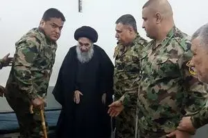 از معنادار ترین تصاویر این روزهای عراق: اعجاز عصای موسوی ‎سید سیستانی!