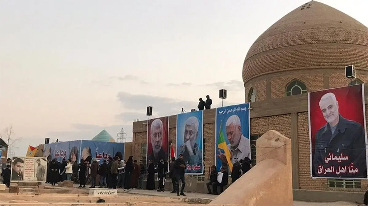 خاکسپاری «ابومهدی المهندس» در نجف