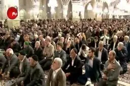 فیلم: واکنش زائران حرم رضوی لحظه اعلام خبر شهادت سپهبد قاسم سلیمانی و ابومهدی المهندس