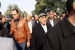 عکس: حضور شخصیت‌های عراقی در مراسم تشییع پیکر شهدای مقاومت