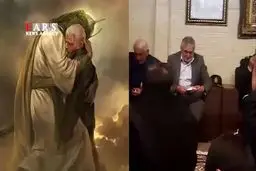 فیلم: مداحی حاج منصور ارضی در منزل حاج قاسم