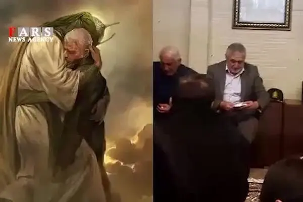 فیلم: مداحی حاج منصور ارضی در منزل حاج قاسم
