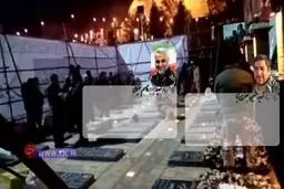 فیلم: محل تدفین سردار شهید سپهبد قاسم سلیمانی و سردار شهید حسین جعفری‌نیا