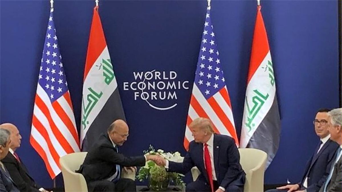 دیدار برهم صالح با ترامپ در حاشیه داووس