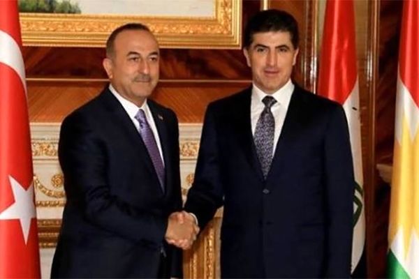 توافق بارزانی و وزیر خارجه ترکیه درباره تلاش برای آرام‌سازی منطقه