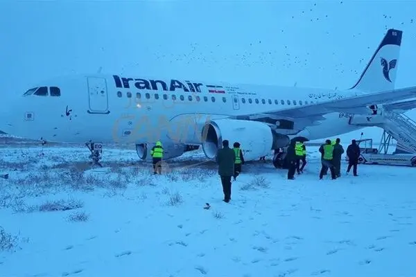 خروج هواپیمای ایران‌ایر از باند در فرودگاه کرمانشاه