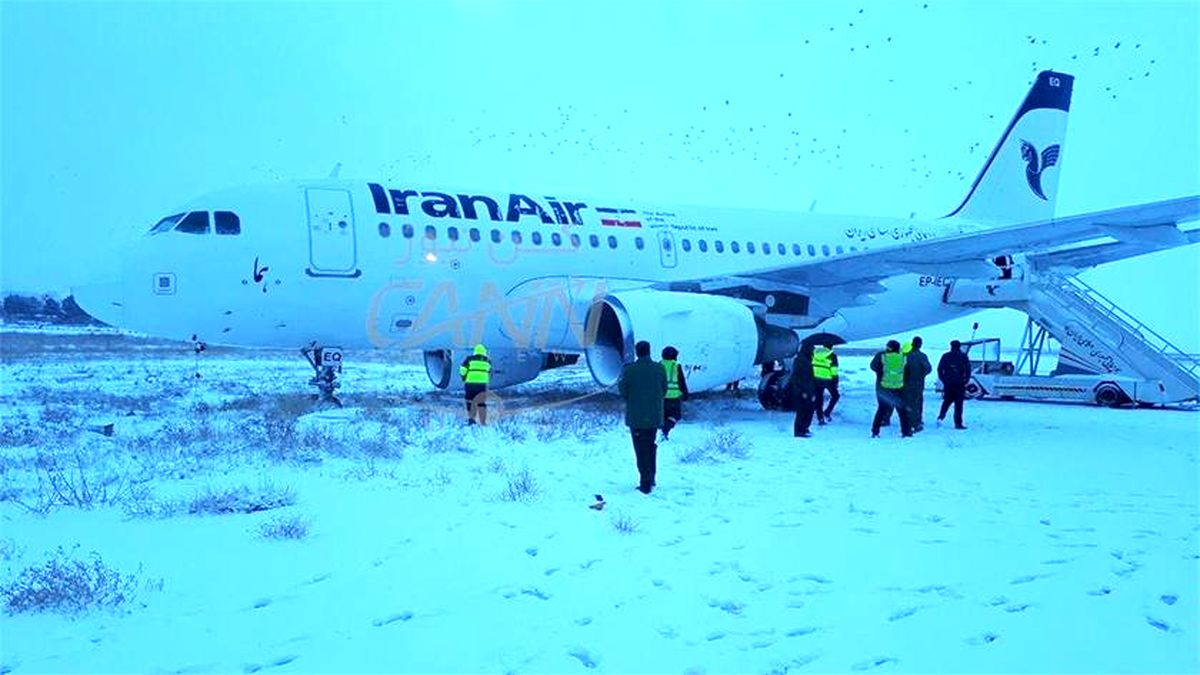 خروج هواپیمای ایران‌ایر از باند در فرودگاه کرمانشاه