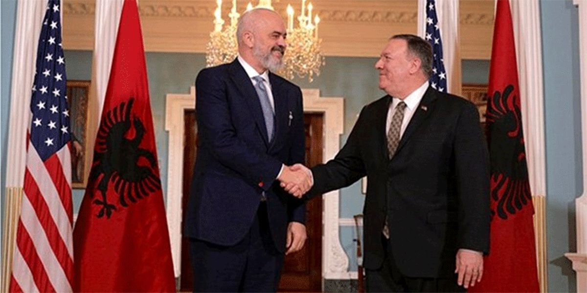 دیدار ضد ایرانی پامپئو با نخست‌وزیر آلبانی