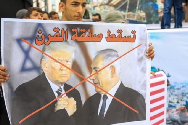 تظاهرات ضد آمریکایی فلسطینی‌ها علیه معامله قرن