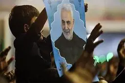 عکس: دست‌نوشته سردار سلیمانی در شهر «تدمر»