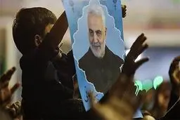عکس: دست‌نوشته سردار سلیمانی در شهر «تدمر»