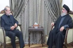 علی لاریجانی با «سید حسن‌نصرالله» ملاقات کرد