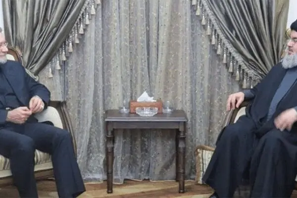 علی لاریجانی با «سید حسن‌نصرالله» ملاقات کرد