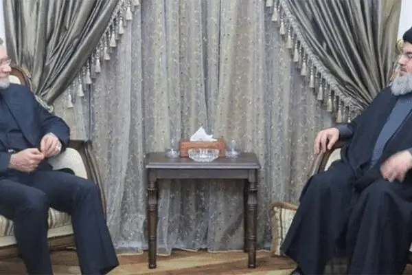 علی لاریجانی با «سید حسن‌نصرالله» ملاقات کرد