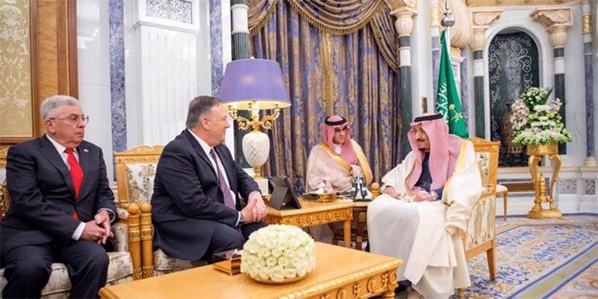 مایک پامپئو با شاه سعودی دیدار کرد