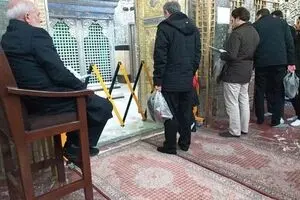 عکس: تدبیر ضدکرونایی در حرم حضرت عبدالعظیم