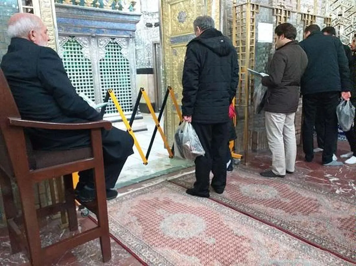 عکس: تدبیر ضدکرونایی در حرم حضرت عبدالعظیم