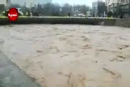 فیلم: وضعیت رودخانه خرم‌رود پس از بارش باران